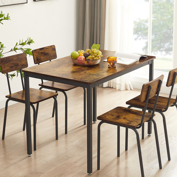 Rectangle table best sale with 4 chairs